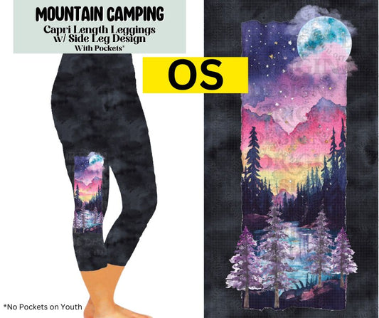 Mountain Camping Pocket Capri Length Leggings