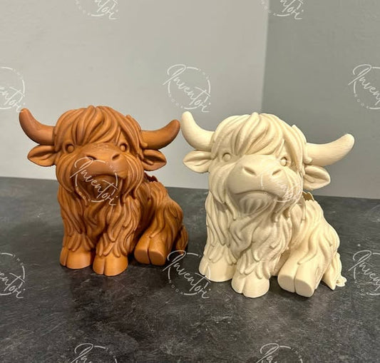 3D Printed Highland Cow Soap Holders TAT 14 Bus Days