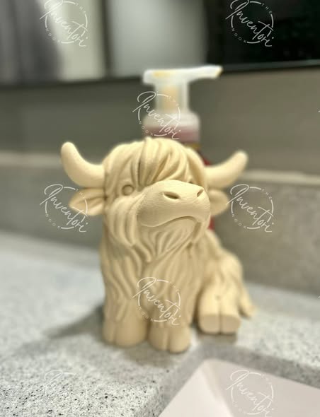 3D Printed Highland Cow Soap Holders TAT 14 Bus Days