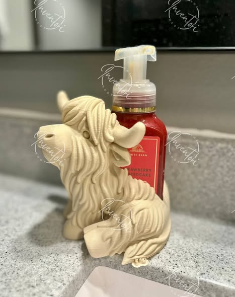 3D Printed Highland Cow Soap Holders TAT 14 Bus Days