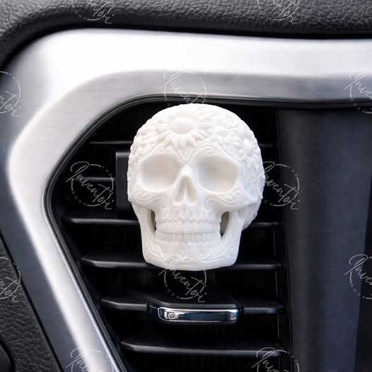 3D Printed Sugar Skull Scented Vent Clip TAT 14 Bus Days