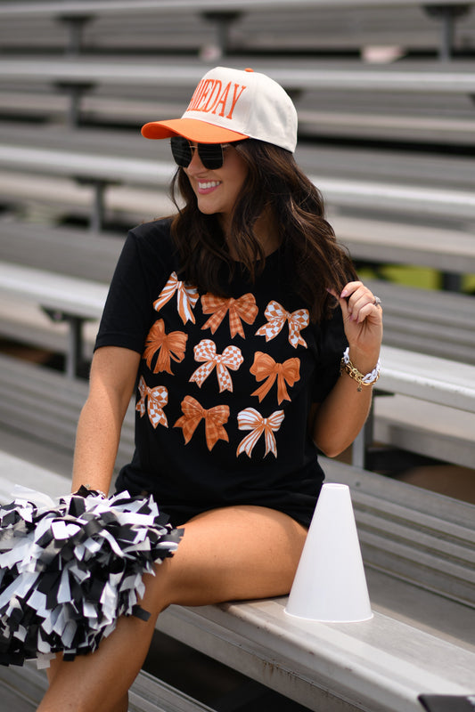 Orange and White Bows Tee