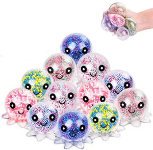 OCTOPUS SQUISHY - BEAD FILLED - ASSORTED COLORS WILL BE SENT