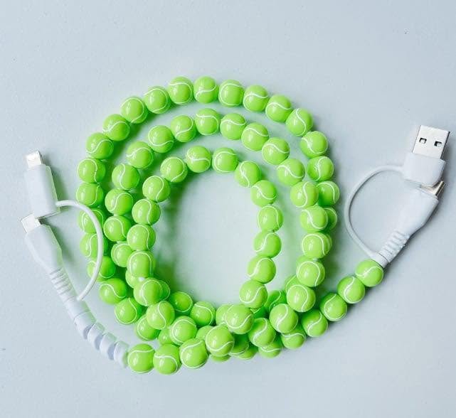 SOLID COLOR BEADED 4-IN-1 FAST CHARGING CABLE - GREAT QUALITY AND LOTS OF COLORS