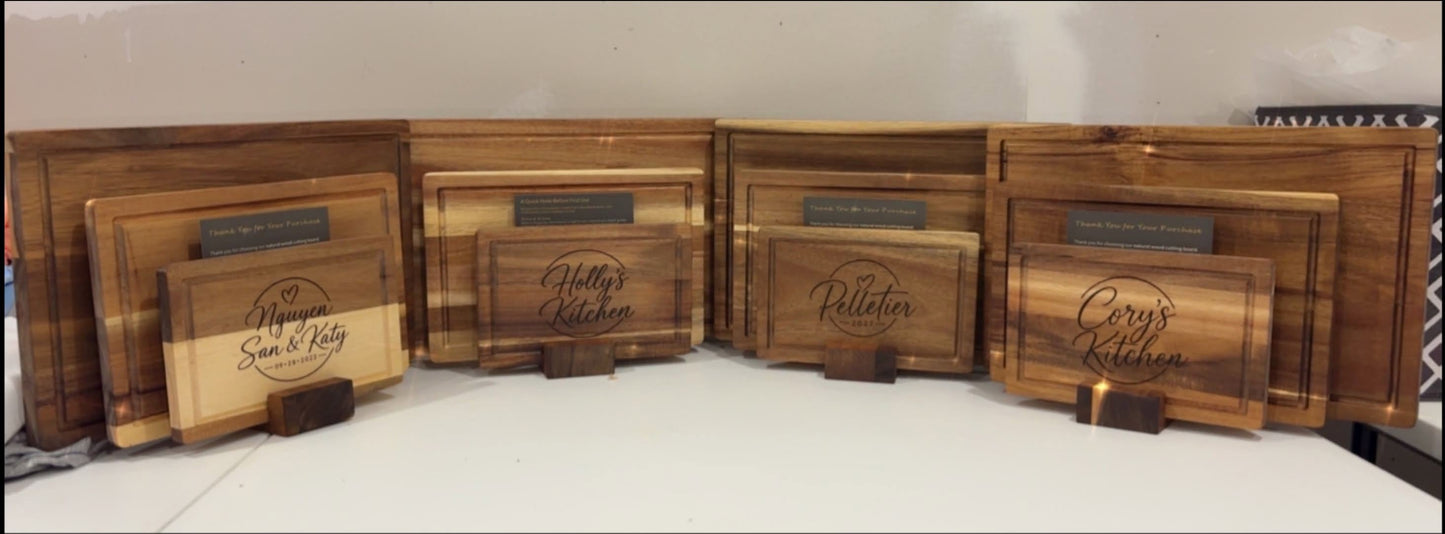 CUSTOM MADE WOOD CUTTING BOARDS - MADE IN THE USA