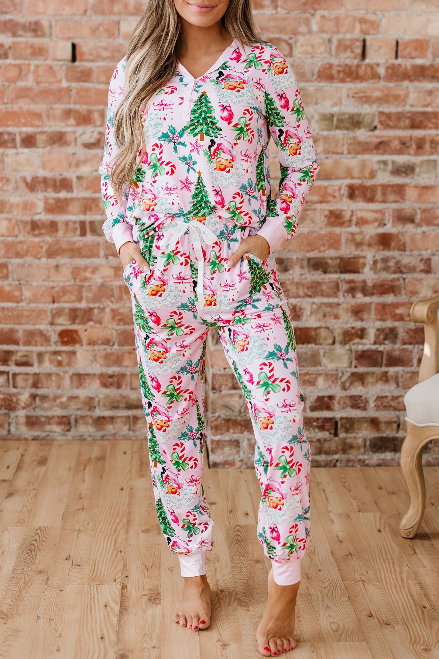 Georgia Pattern Pullover Drawstring Pants