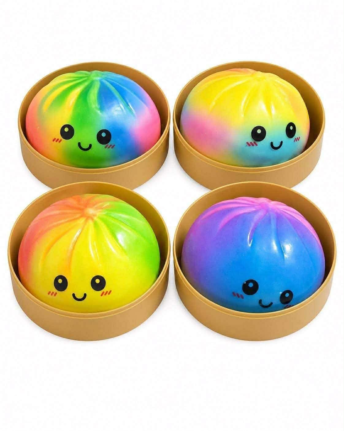 RAINBOW AND UNICORN DUMPLINGS IN THEIR STEAMER - THESE ARE GREAT COLORS!!!