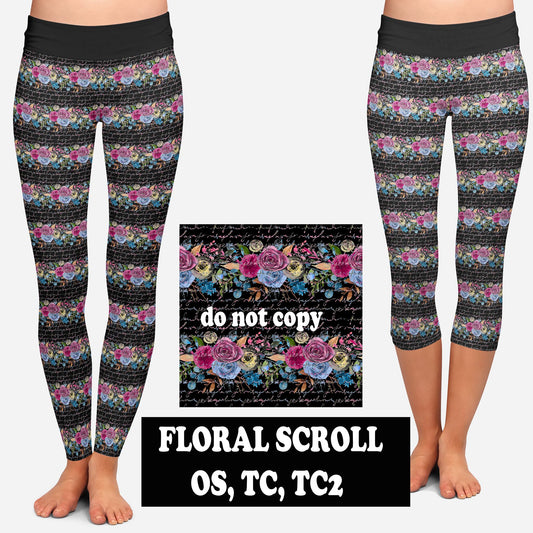 FLORAL SCROLL- FULL AND CAPRI