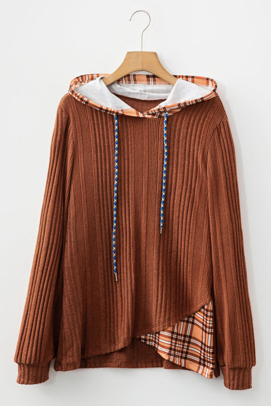 Mya Knit Drawstring Hooded Top