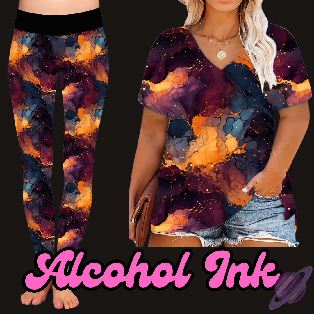 ALCOHOL INK - V-NECK TUNIC - PRETTY RUN PREORDER CLOSING 3/21