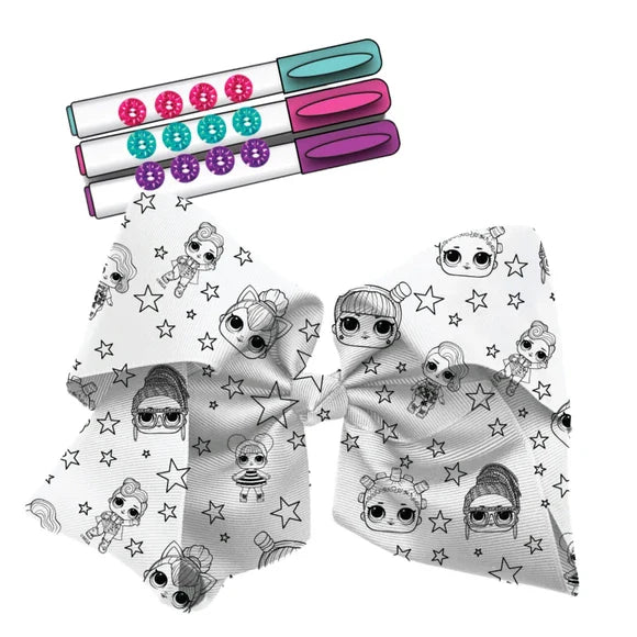 LOL SURPRISE 4 PIECE COLOR ME BOW SET - INCLUDES GEMS AND MARKERS