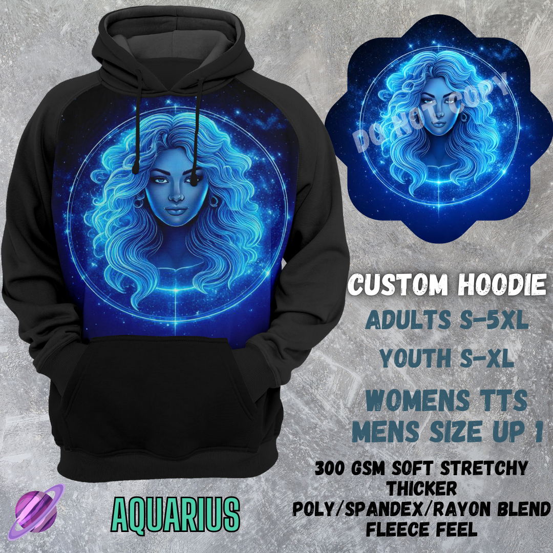 AQUARIUS - CUSTOM HOODIE RUN PREORDER CLOSING 3/6