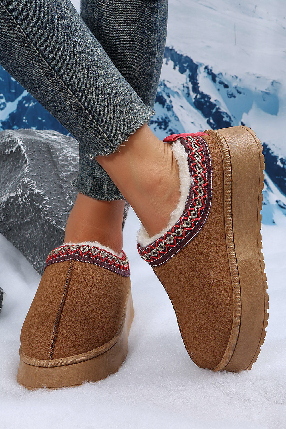 Jade Suede Plush Lined Snow Boots