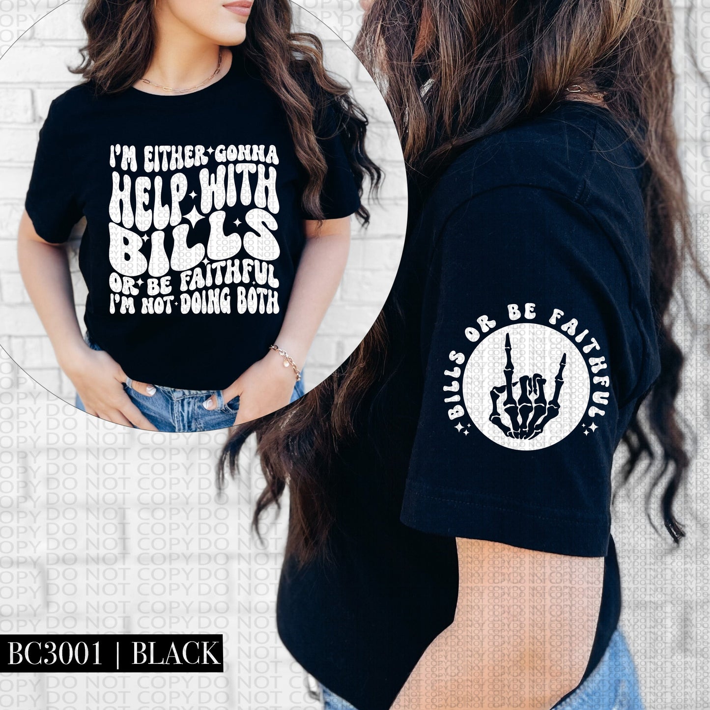 BILLS OR BE FAITHFUL - POCKET PRINT DOUBLE SIDED TEE