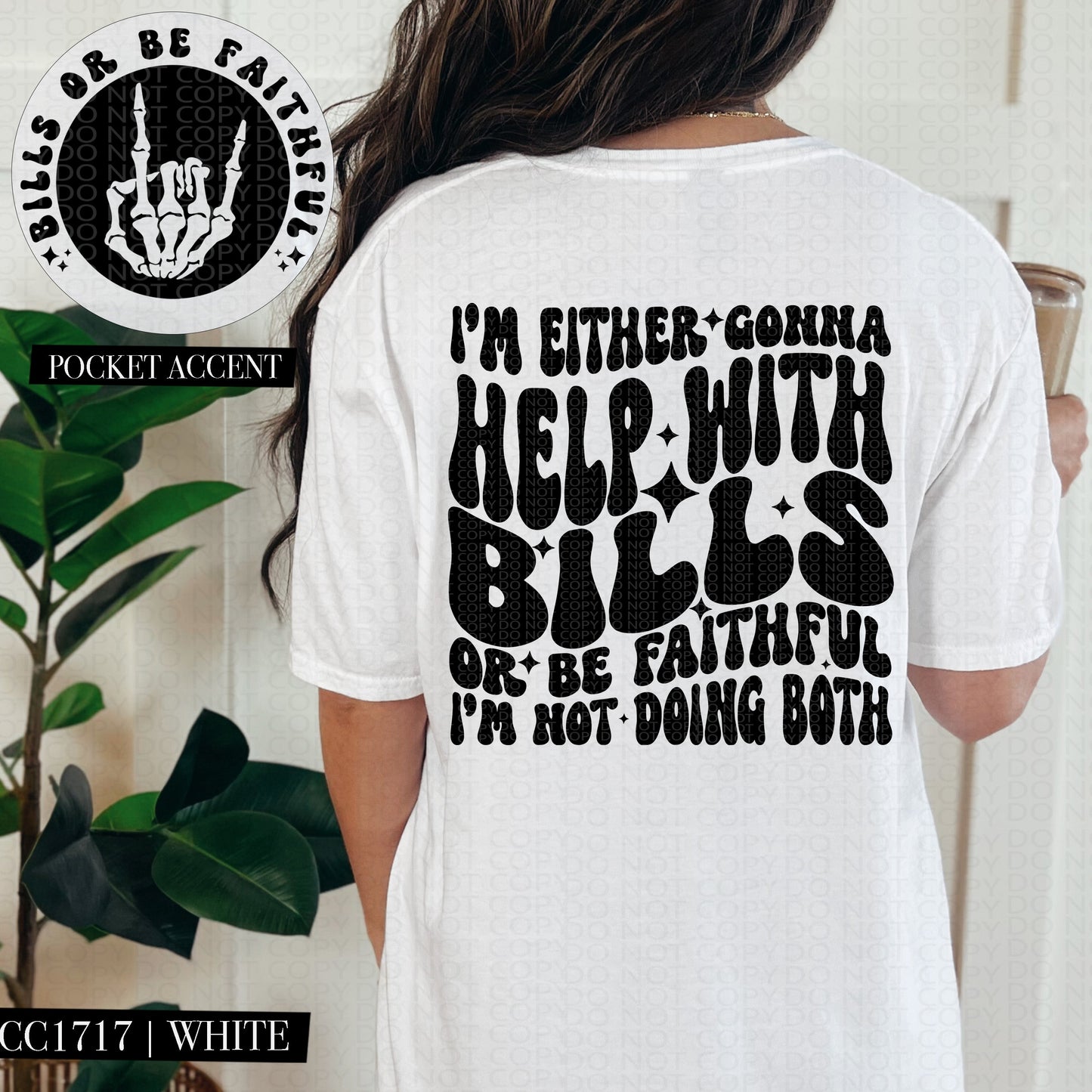 BILLS OR BE FAITHFUL - POCKET PRINT DOUBLE SIDED TEE