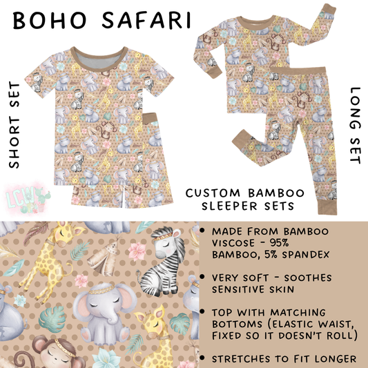 Ready To Ship - Boho Safari Bamboo - 4T & 6T