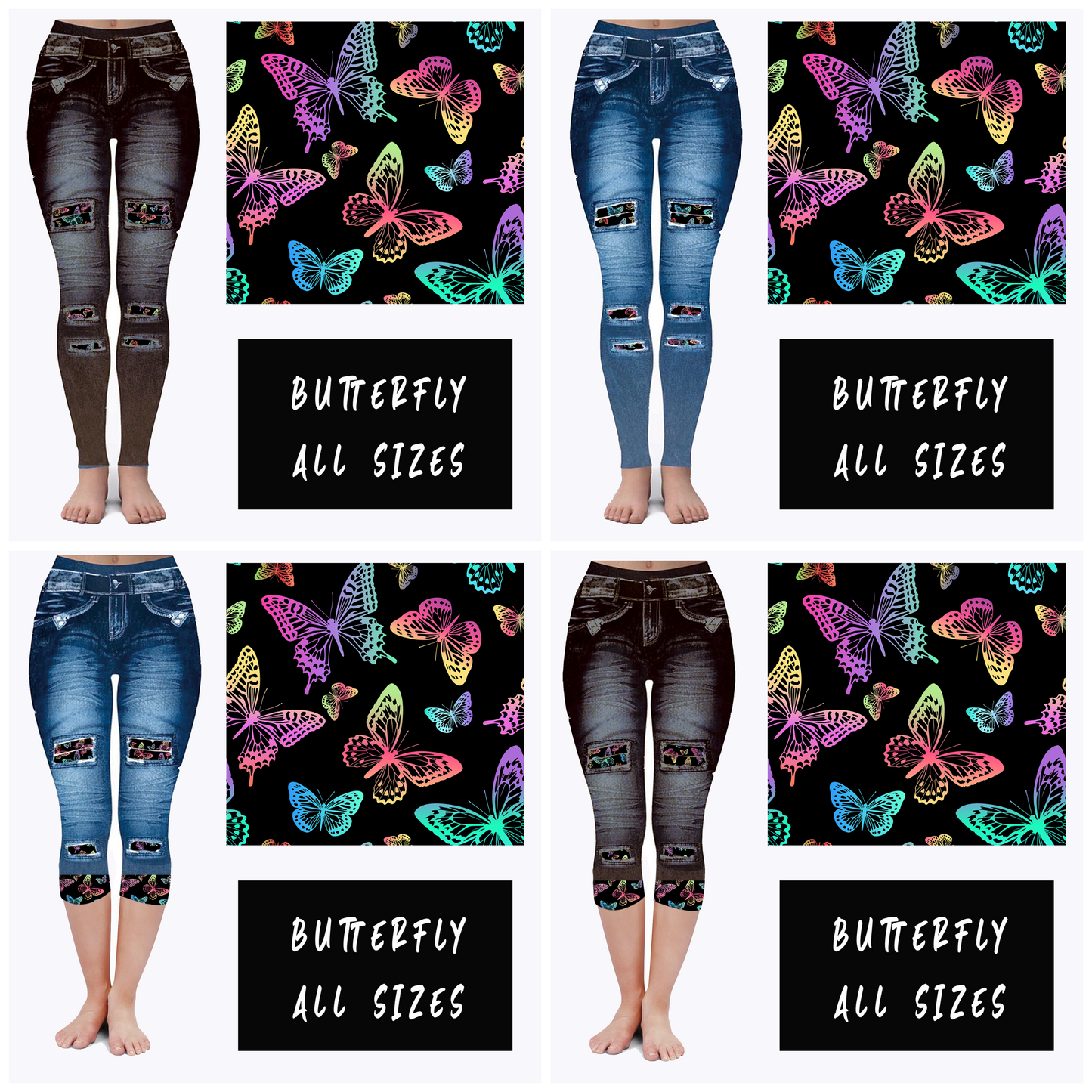 LEGGING JEAN RUN-BUTTERFLY (ACTIVE BACK POCKETS)