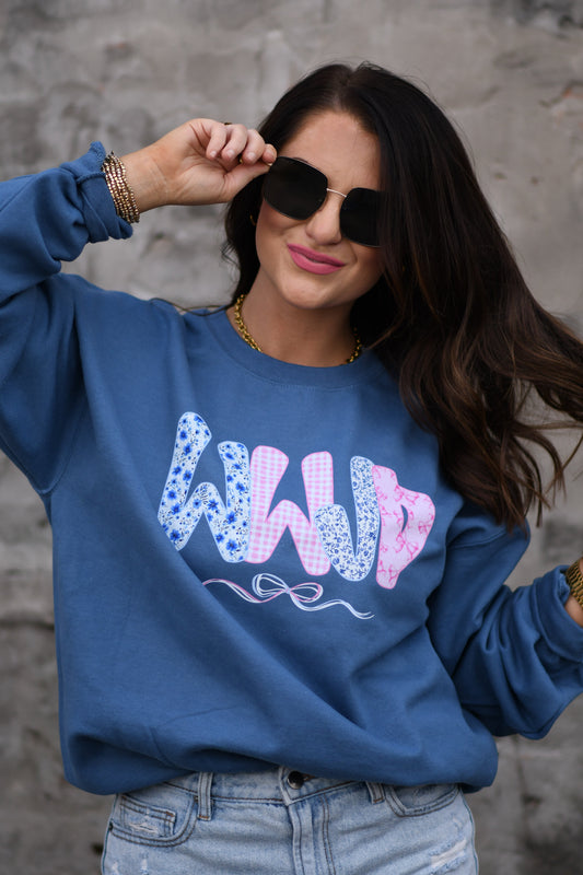 WWJD Bow Sweatshirt