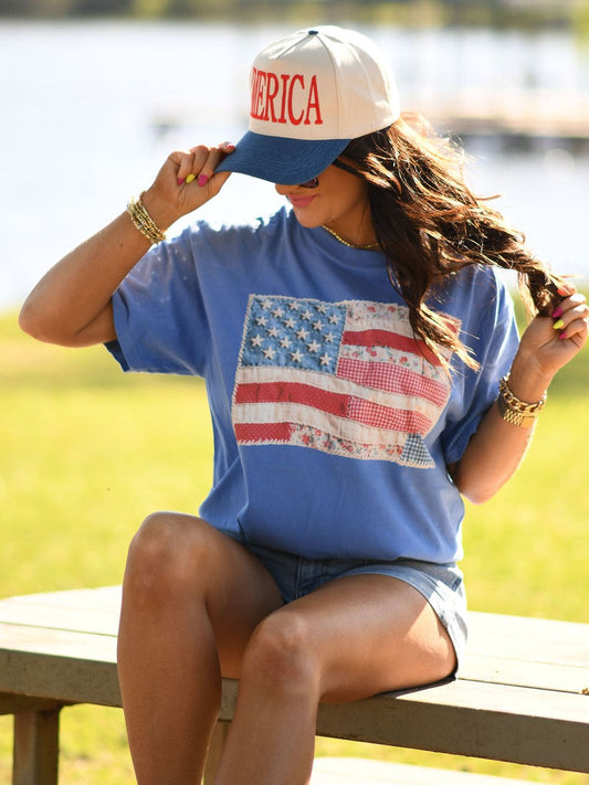 Quilted Flag Tee