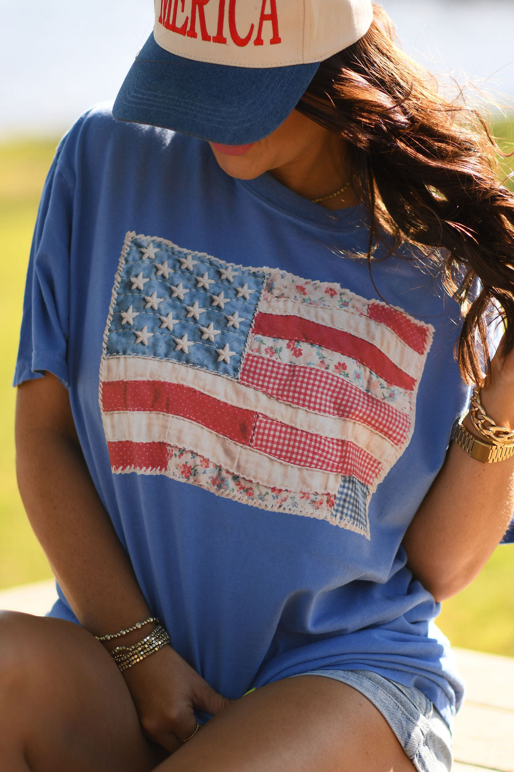 Quilted Flag Tee