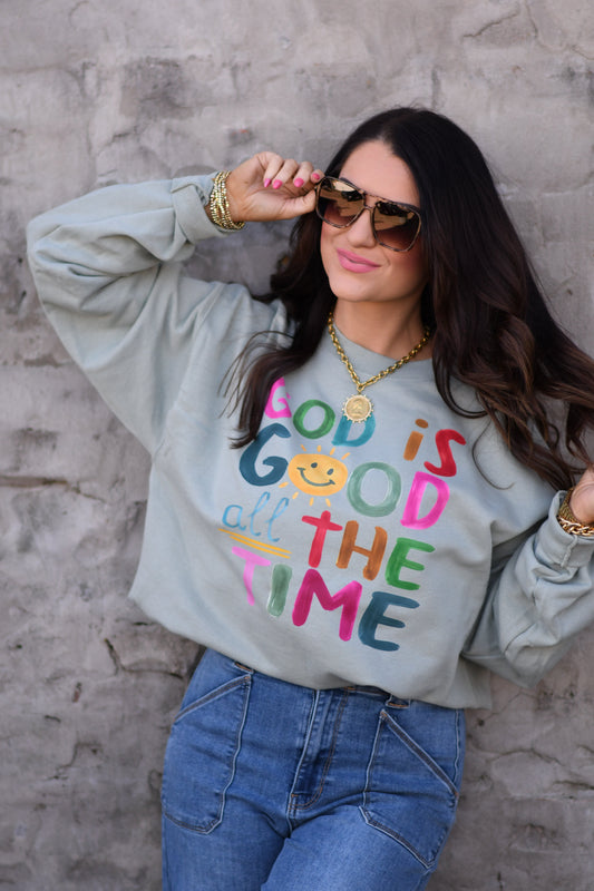 God Is Good All The Time Watercolor Sweatshirt/Tee