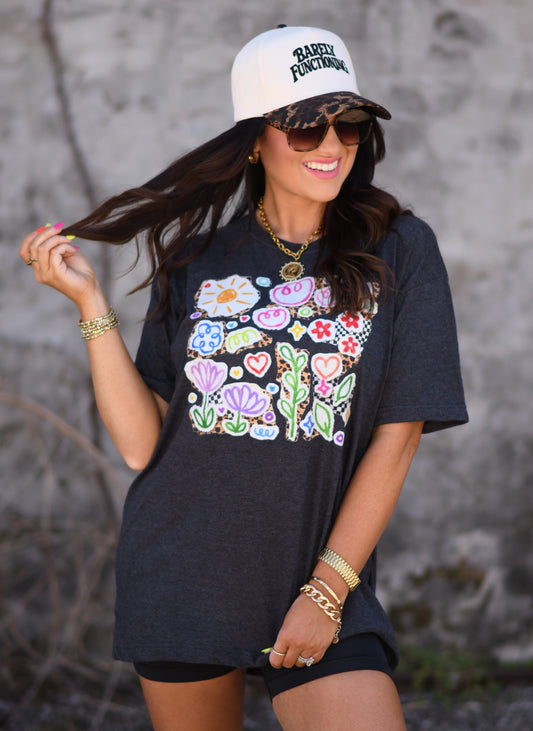 Leopard Floral Icons Tee