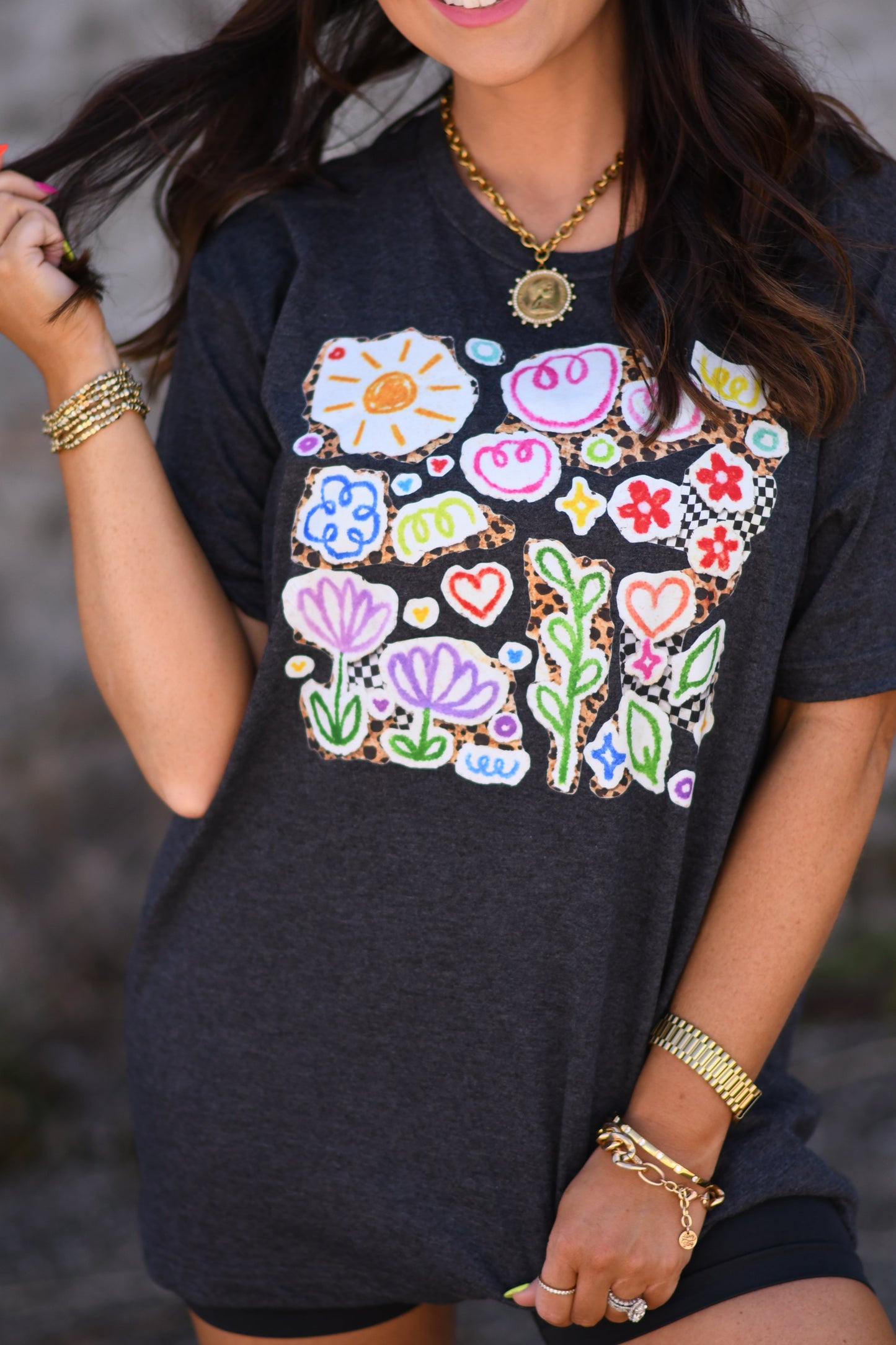 Leopard Floral Icons Tee