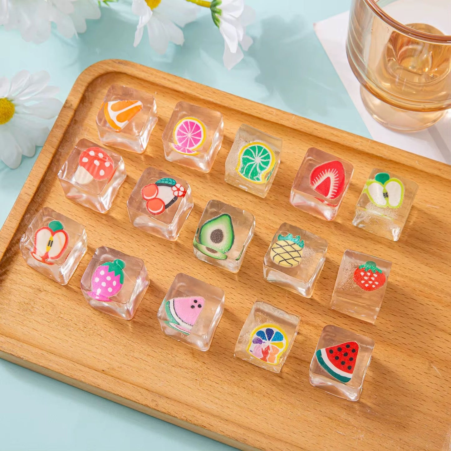 Mini Fruit Ice Cube Squishy *Pre Order* April 27-May 1 Shipment *Sent at Random*