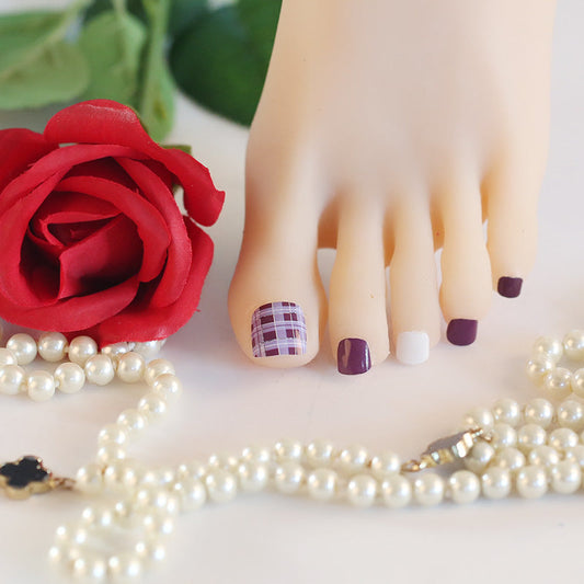 Pedis, Petites & Kids - Plum Plaid