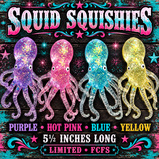 SQUID MALTOSE-FILLED SQUISHY | CHOOSE YOUR COLOR