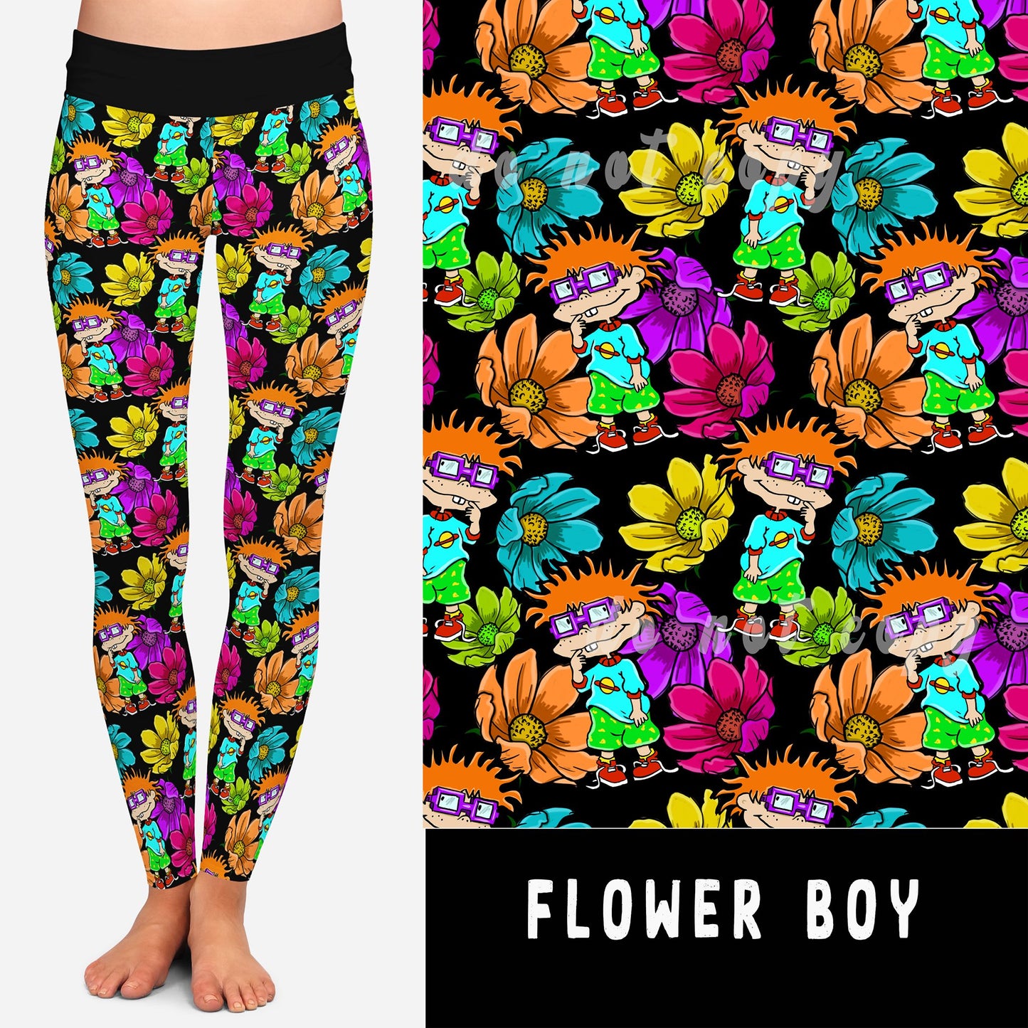 90'S TOON RUN-FLOWER BOY LEGGINGS/JOGGERS