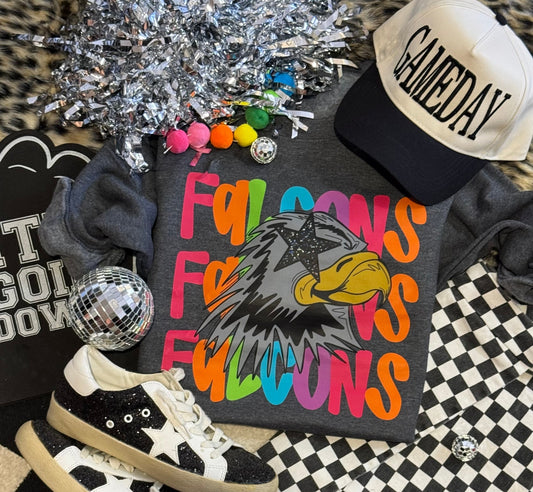 Falcons Neon Mascot Sweatshirt