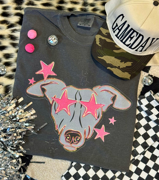 Greyhounds Pink Star Mascot Tee