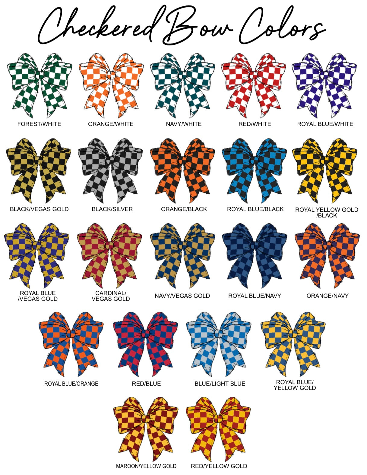 Custom Checkered Bow Spirit Tee