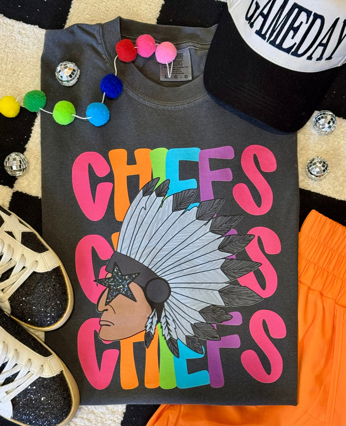 Chiefs Neon Mascot Tee