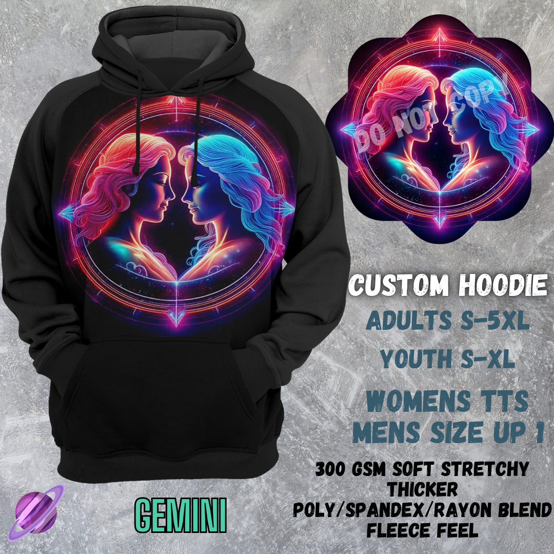 GEMINI - CUSTOM HOODIE RUN PREORDER CLOSING 3/6