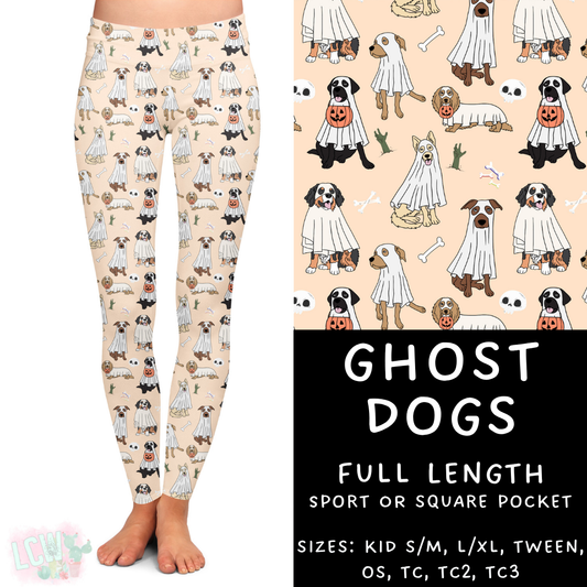 Ready To Ship - Ghost Dogs Full Length Leggings - Square Pocket TC & TC2 & Sport Pocket TC2