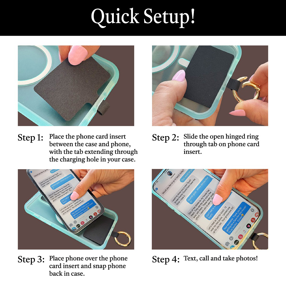 Clip & Go Strap w/RFID Pouch Leaf Pattern