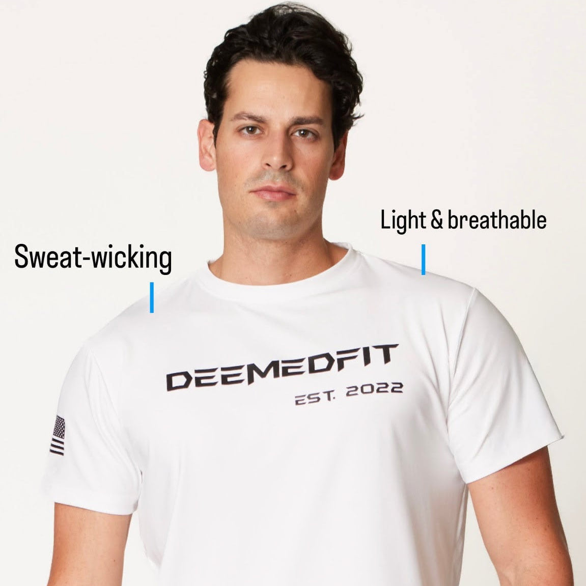 Men’s Gym Tee “Compellence” - White