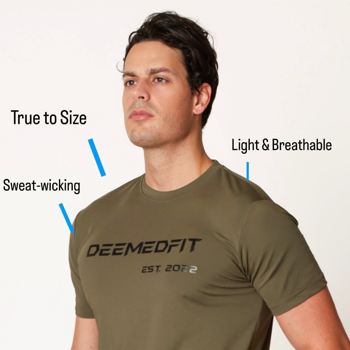Men’s Gym Tee “Compellence” -Olive