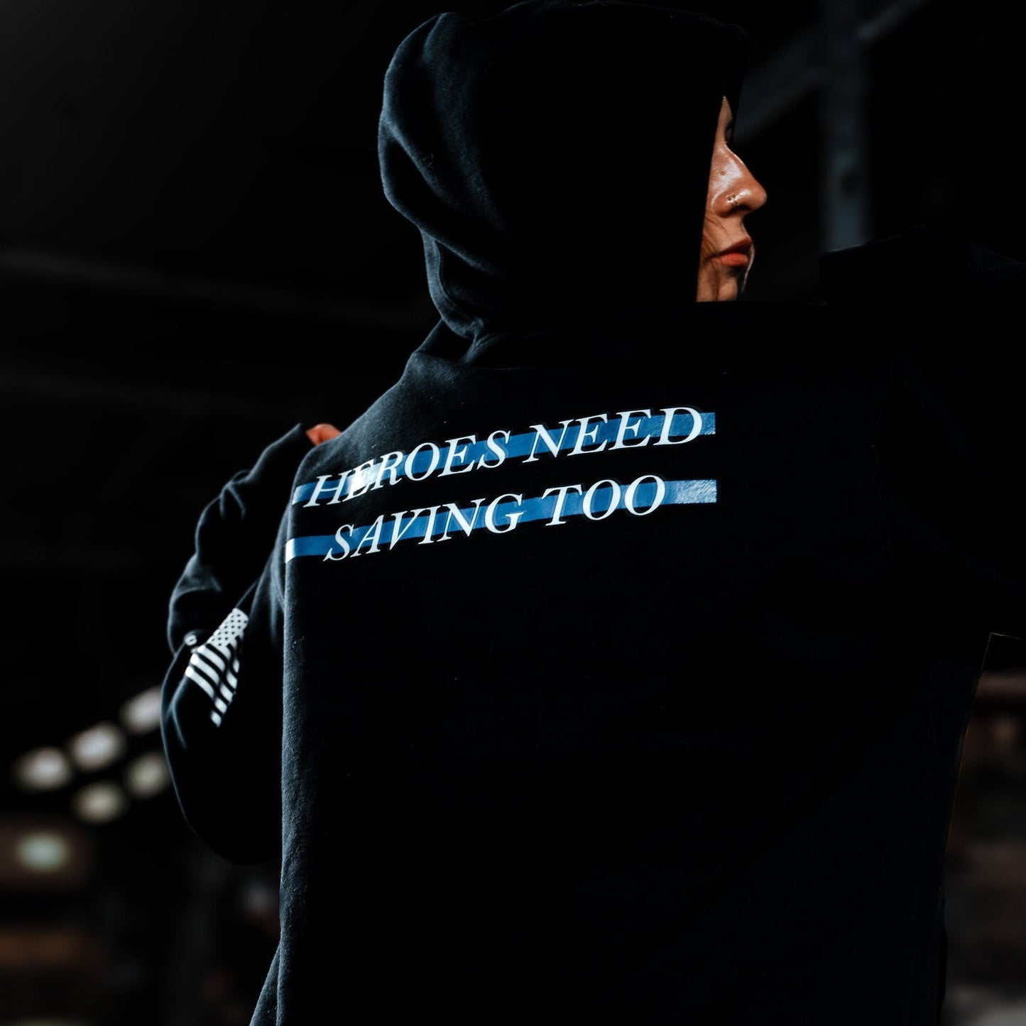 Stigma-Breaking Hoodie- Blue Line