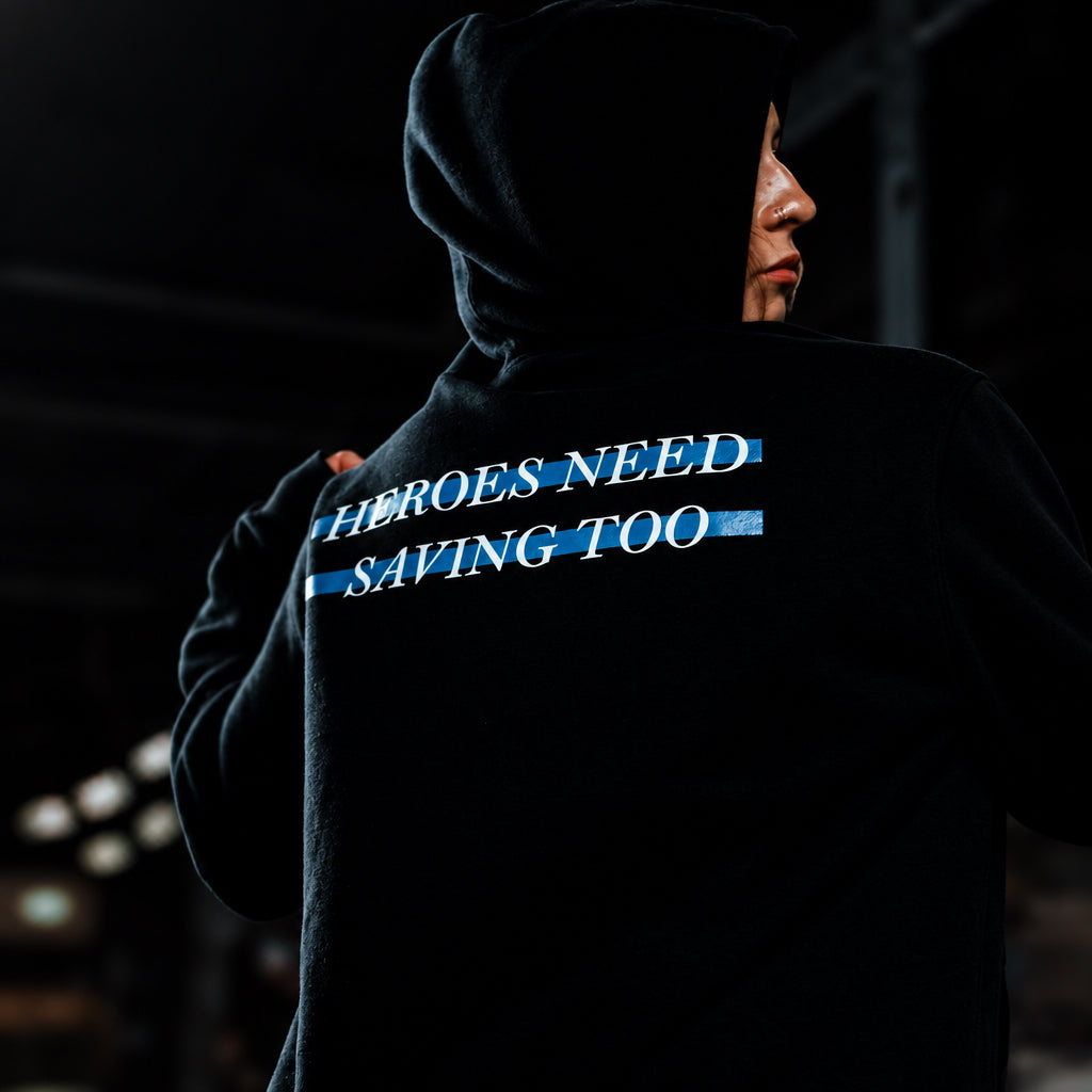 Stigma-Breaking Hoodie - Blue Line