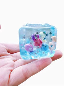 Blue Under The Sea Cube Squishy - READY TO SHIP