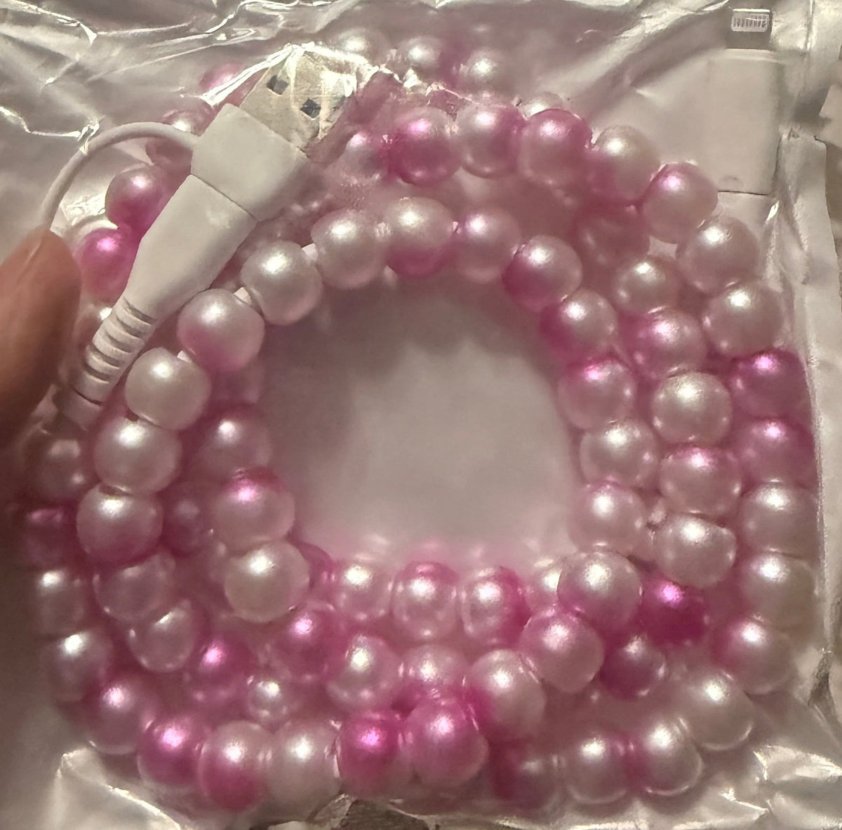 FUN DESIGNED BEADED 4-IN-1 FAST CHARGING CABLE - GREAT QUALITY AND LOTS OF COLORS