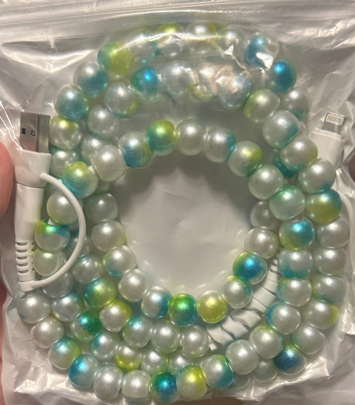 FUN DESIGNED BEADED 4-IN-1 FAST CHARGING CABLE - GREAT QUALITY AND LOTS OF COLORS