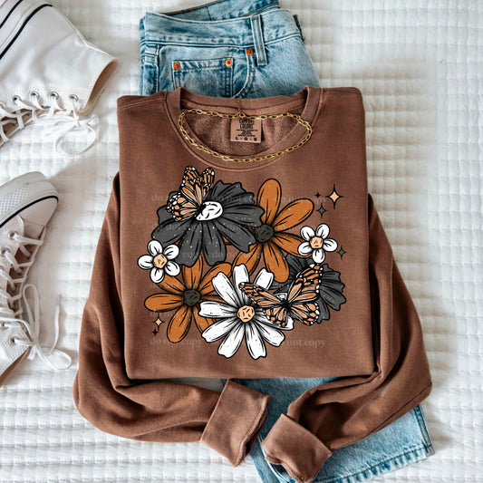 NEUTRAL FLORAL SWEATSHIRT