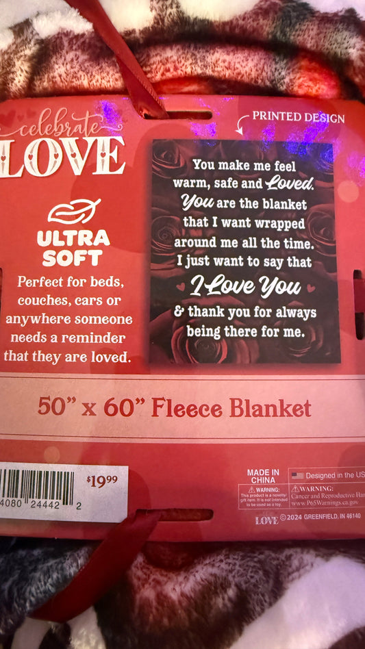 LOVE THEMED BLANKET - FINAL SALE