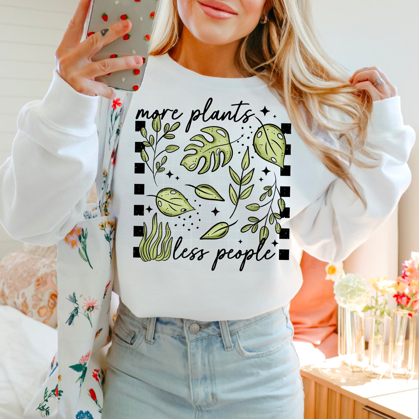 MORE PLANTS LESS PEOPLE SWEATSHIRT