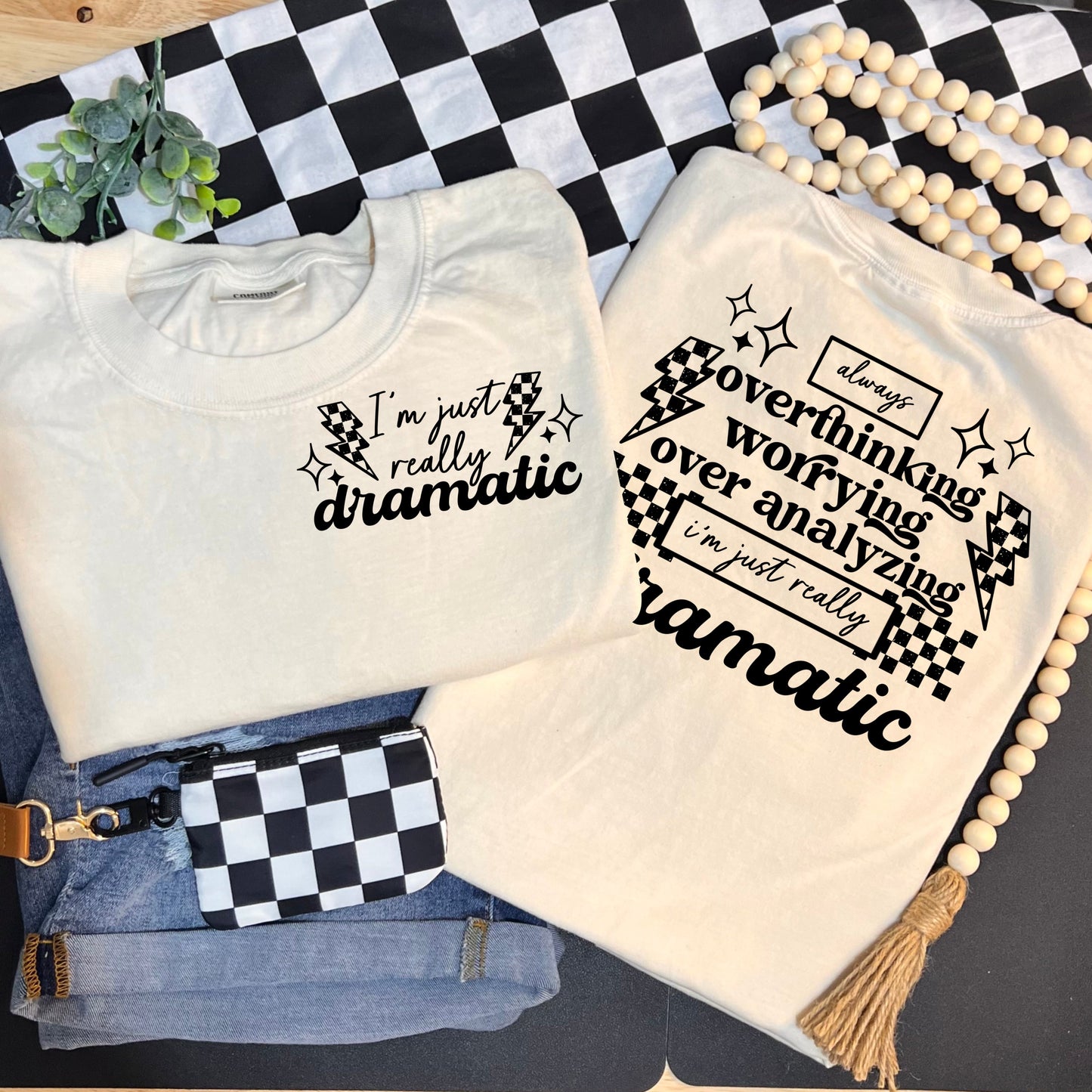 IM JUST REALLY DRAMATIC - POCKET PRINT DOUBLE SIDED TEE