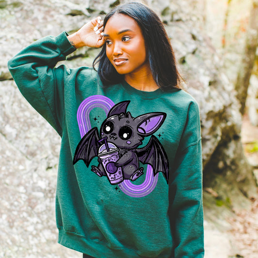 PURPLE BAT SWEATSHIRT